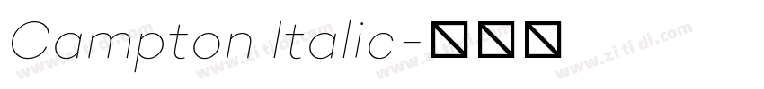 Campton Italic字体转换 Campton Italic字体转换